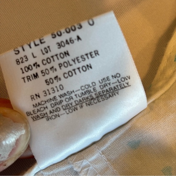 VINTAGE AMY TOO! White‎ and Blue Polka Dot Ruffled Girls Dress 80s 90s Size 12 - Picture 13 of 14